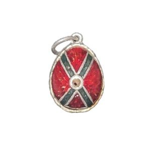 Russe Sterling Silver and Enamel Antique Pendant
